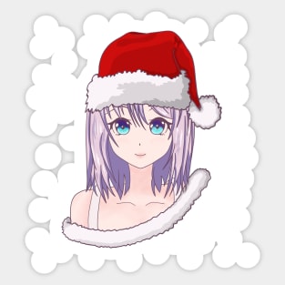 Christmas Anime Girl Sticker